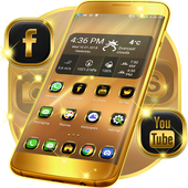Neon Gold Theme For Launcher 1.308.1.201