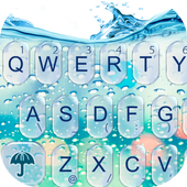 Water Keyboard - Blue Glass Water Keyboard Theme 6.6.23.2019