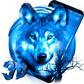 3D Ice Wolf Theme 1.1.15